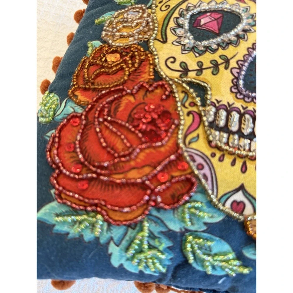 Mortar & Bone Halloween Sugar Skulls Day of the Dead Beaded 12